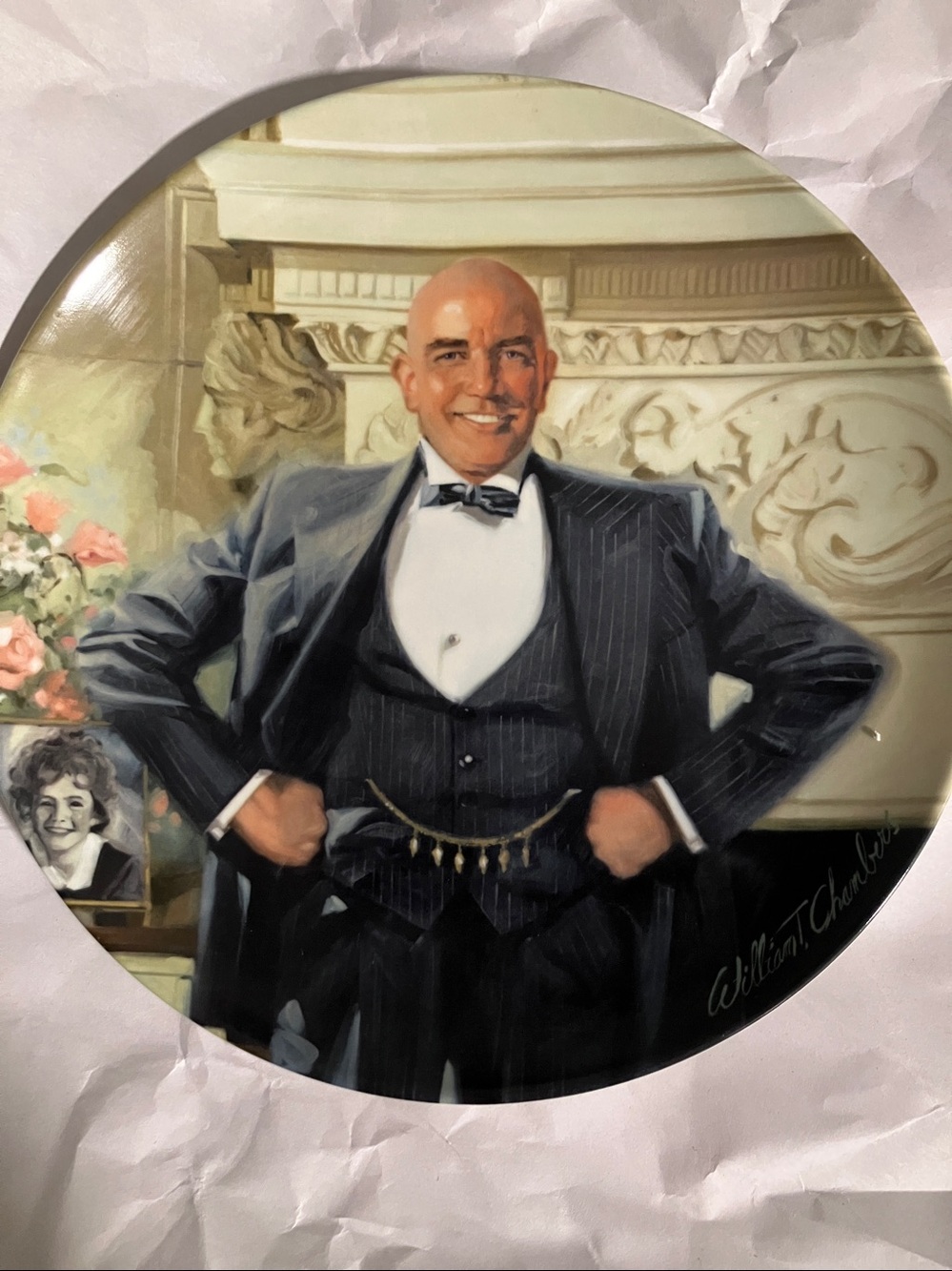 1982 Knowles China Company vintage Daddy Warbucks plate from Annie series!